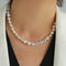 Woven Petal Pearl Letter Necklace - floysun